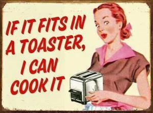 If It Fits In A Toaster... lustiges Blechschild 410mm x 300mm - Bild 1 von 1