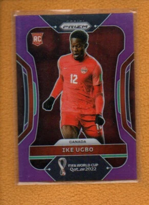 Ike Ugbo 2022 Panini Prizm FIFA World Cup Rookie Prizms Purple RC 48 /199 Canada - Image 1 of 4