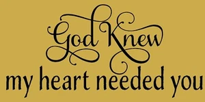 ARTÍCULO DE PLANTILLA REUTILIZABLE 8993 K 8"X18" DIOS SABÍA QUE MI CORAZÓN TE NECESITABA-PLANTILLAS DE MYLAR - Imagen 1 de 1