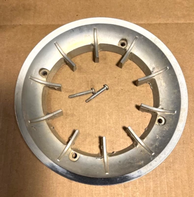 1963 Ford Thunderbird & Other Taillight Lens Chrome Bezel Only L Or R OEM Used - Image 1 of 2