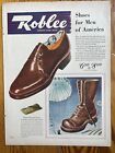 Roblee Shoes for Men Vintage Print Ad Wartime 1940s Clothing Leather Parachute