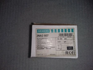Siemens 3NA3 807 Fuse Link, 20A 500V 120kA, BOX OF 3 - Picture 1 of 3