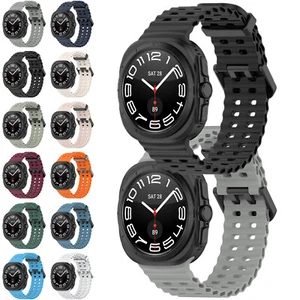 Für Samsung Galaxy Watch Ultra / 2025 Silikon Sport Verstellbares Uhrenarmband 47MM - Bild 1 von 48
