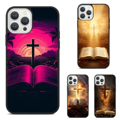 For iPhone 5S SE 6 7 8 Plus 12 13 14 15 Phone Cases Love cross Christian - Image 1 of 4