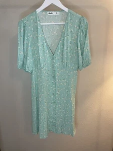 Elodie short woven dress mint green Size M - Picture 1 of 7