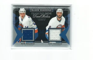 2021-22 Upper Deck Black Diamond Diamond Mine Dual Relics Bob Bourne Ken Morrow - Picture 1 of 2