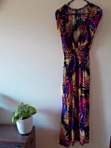 Crossroads  Dress Womens  Size  12  Long Maxi  Summer Beach Boho Smocked New Tag - Bild 1 von 12