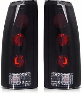 Tail Lights for 1988-1998 Chevy GMC C/K 1500 2500 3500 Smoke Stop Rear Lamp L+R - Picture 1 of 13