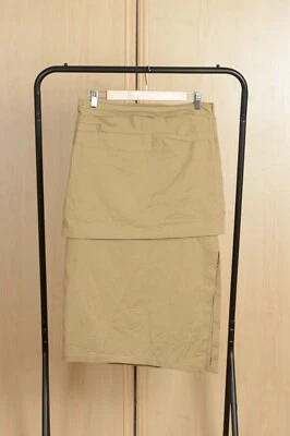 Falda lápiz Brunello Cucinelli algodón beige hasta la rodilla Foto 1 de 4