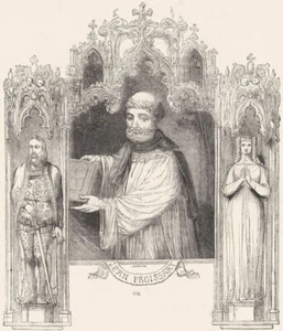 ACADEMICS. Jean Froissart 1845 altes antikes Vintage Druckbild - Bild 1 von 1