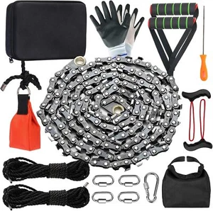 Rope Saw 55 inch High Limb Rope Saw with 70 Sharp Teeth, Rope Saw Tree Saw High - Picture 1 of 8