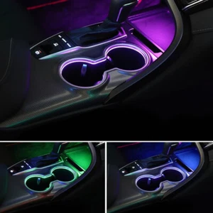 RGB APP Cup Holder LED Ambient Light Car Accessories For Toyota Camry 2018-2024 - Picture 1 of 12