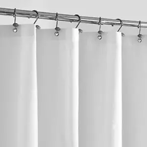 ALYVIA SPRING Waterproof Fabric Shower Curtain Liner with 3 Magnets - Soft Hotel - Picture 1 of 7