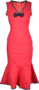 Coastluder «LUCA MERMAID» lazos años 50 Bow Pencil Dress / VESTIDO Rockabilly - Imagen 1 de 5
