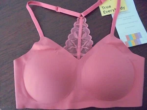 True & Co. Women's Everybody Lace Racerback Bralette Pink Size S New/w tags - Bild 1 von 2