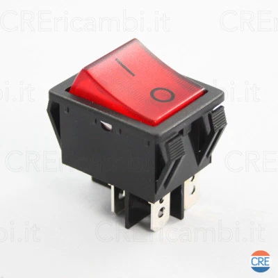 Interruttore Bipolare Luminoso 4 Contatti 13A Originale Ferro Stiro BIEFFE