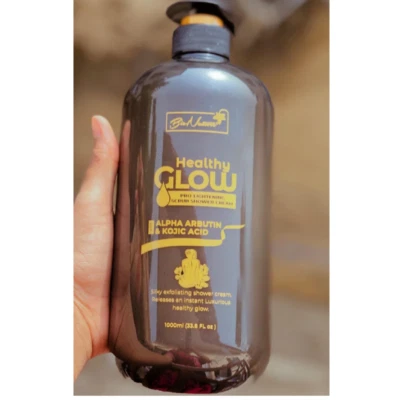 BioNature Healthy Glow Pro-Lightening Alpha Arbutin &Kojic Acid Scrub Shower Gel