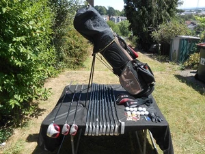 13 x Men’s R/H Golf club Irons Driver 3 to 4 Woods Putter & RAM bag used - Picture 1 of 15