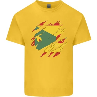 Torn Grenada Flag Grenadians Day Football Kids T-Shirt Childrens Foto 1 de 4