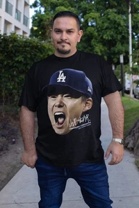 NEW LA DODGERS YOSHINOBI YAMAMOTO FACE SHIRT jersey kershaw freeman WORLD SERIES - Picture 1 of 2