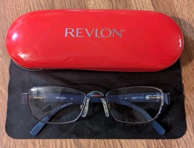 Revlon RV 5040 414 Navy Eyeglasses Frames Blue Full Rim Metal Frame Only - Image 1 of 4