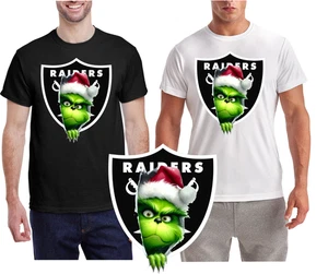 Neu mit Etikett / Raiders Football Weihnachten Grinch T-Shirt / Wicking Shirt - Bild 1 von 9