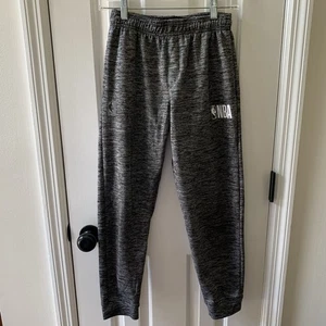 NBA Logo Boys Gray Active Athletic Pants Elastic Waist Size Large (14-16) - Picture 1 of 11