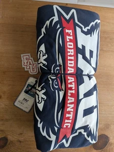 Neu mit Etikett Florida Atlantic University Sweatshirt Decke 54 x 84 & FAU Patch - Bild 1 von 3