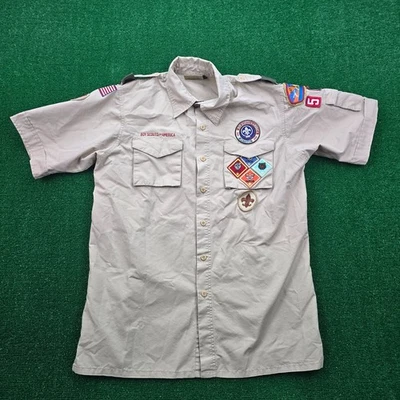 Boy Scouts of America Shirt Adult Medium Button Up Bay Area Council Texas - Image 1 of 4