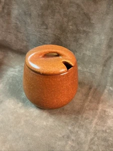 1950s Roseville art pottery Raymor terra-cotta Matt covered jar - Picture 1 of 3