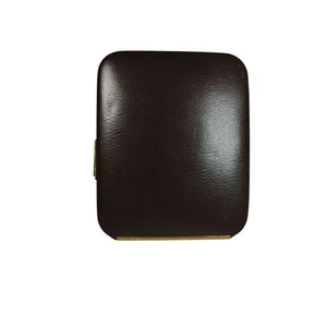 Vintage Buxton Key-Tainer Milan Cowhide Leather Key Holder Wallet Brown NEW - Picture 1 of 7