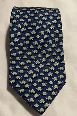 Corbata de seda Vineyard Vines Martha’s Vineyard Flower Blue Turtle Foto 1 de 4