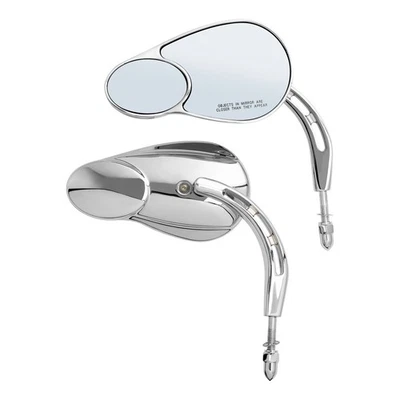 Espejos retrovisores de visión divididos de 8 mm aptos para Harley Touring Electra Street Road Glide King Foto 1 de 4