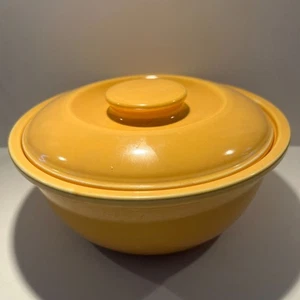 Homer Laughlin Fiesta Geschirr Küche Kraft bedeckt Auflaufform gelb Vintage - Bild 1 von 5