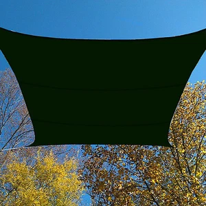 Sun Sail Shade Forest Green Waterproof 16.5’ Ft Square UV Safe Awning Patio Lawn - Picture 1 of 3