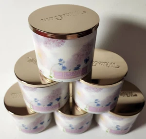 QTY 6x Minor Damage Bath Body Works PINK LILAC VANILLA Candle White Barn 3-Wick - Picture 1 of 12