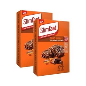 SlimFast Meal Bars - Choc Orange 8 x 60g Meal Replacement Bars Slimming Diet
