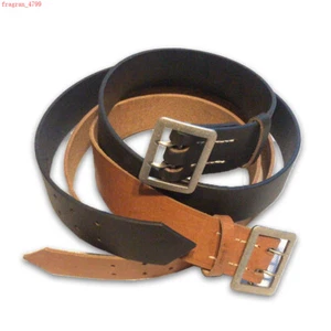 Cinturón de cuero táctico militar al aire libre para hombre cintura de doble agujero caqui/negro - Imagen 1 de 3