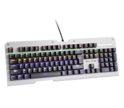 New 104 Keys QWERTY Wired LED Mechanical Gaming PC USB Metal Keyboard 1500 - Image 1 of 4
