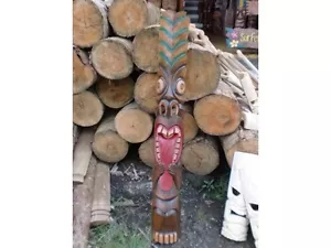 50" Extra Large BIG KAHUNA Tiki Mask Hawaiian Style Tropical Tiki Decor - Picture 1 of 1