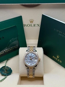 Rolex Datejust 31 MOP Diamond Dial Two Tone Yellow Gold Diamond Bezel Jubilee - Picture 1 of 8
