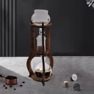 Iced Coffee Cold Brew Drip Tower Coffee Maker Ice Coffee Machine (Brown) - Picture 1 of 7