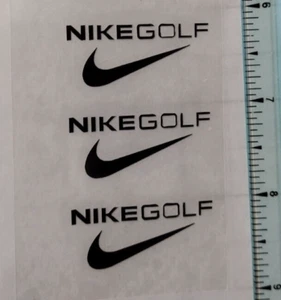 💥(NIKE GOLF - Iron on DECALS) | 3PC : BLACK | SIZE: 1.5" WIDE EACH 💥 - Picture 1 of 3