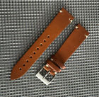 Your New Favorite Strap 20mm Thick BROWN Leather Watch Band White Stitch