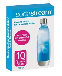 10er Pack Tabletten Sodastream Flaschenreiniger Kunststoff für Wasservergaser - Bild 1 von 7