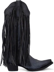 BOTAS CIRCLE G BY: CORRAL CUERO DE VACA CUERO AZUL FLECOS L6074 - Imagen 1 de 4