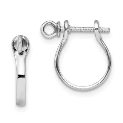 925 Sterling Silver Mariners Nautical 3-D Shackle Link Screw Earring, 1mm Post - Image 1 of 3