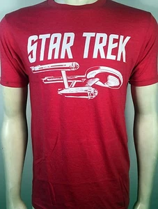Star Trek Red Ship Logo TV Show Movie Classic Space Galaxy Heather T Shirt S-3XL - Picture 1 of 3