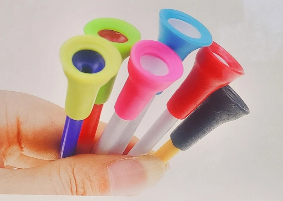 Bright Multi-color Rubber Top Plastic Golf Tees  3 1/4 "  25ea For Just $11.99! - Image 1 of 2