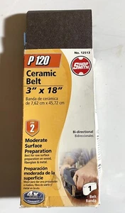 ShopSmith 3" x 18" Keramik Schleifband P120 Körnung - 12513 moderate Oberfläche Vorbereitung - Bild 1 von 2